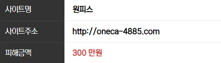 원피스 300만원 먹튀