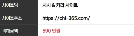 (전)치치 / (현)카라 590만원 먹튀